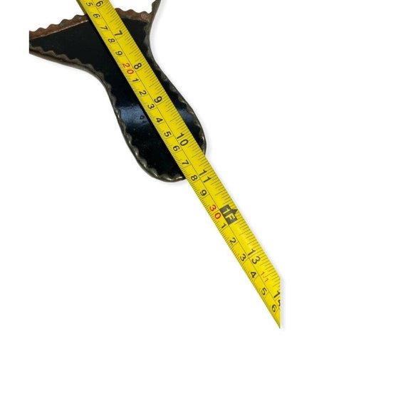 Vintage Stained Glass Hand Vanity Mirror Tulip green yellow Calla lily Black - Picture 5 of 5